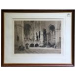 Axel H Haig (1835-1921), Interior of a Cathedral, etching, signed in pencil to the margin, framed