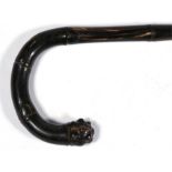 An Edwardian sectional horn walking stick, 88cm (34.75ins) long