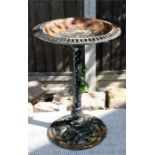 A cast iron bird bath, 52cm (20.5ins) wide.