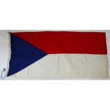 An original cotton flag to the Malaysian State of Trasakti in use from 1973 to 1988. 80cms by 180cms
