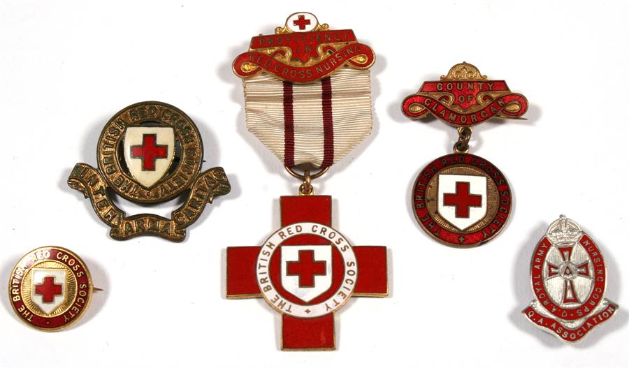Two British Red Cross medals named to G Denning with a Queen Alexandras Royal Army Nursing Corps