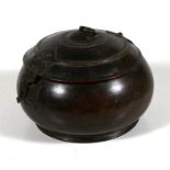 A South East Asian betel nut box, 22cm (8.75ins) diameter.