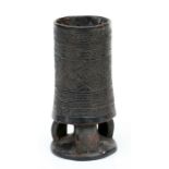 African / Tribal Art - a carved wooden Kuba cup, 20cms (8ins) high.