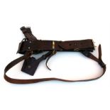 A WWI Sam Browne leather belt & frog.