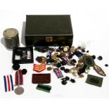 Lieutenant Colonel V. Robinson, a box of assorted 6th Gurkha Rifles buttons, badges, medal etc