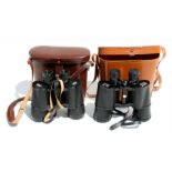 A pair of Carl Zeiss Jenoptem 7x50w binoculars, cased; together with a pair of Zenith 10x50w field