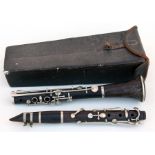 A Hawke's & Son clarinet in case.