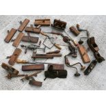 A quantity of early 20th century and later carpenters wood working tools.