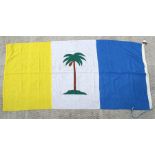 An original cotton flag to the Malaysian State of Penang. 86cms by 183cms (34ins by 72ins)