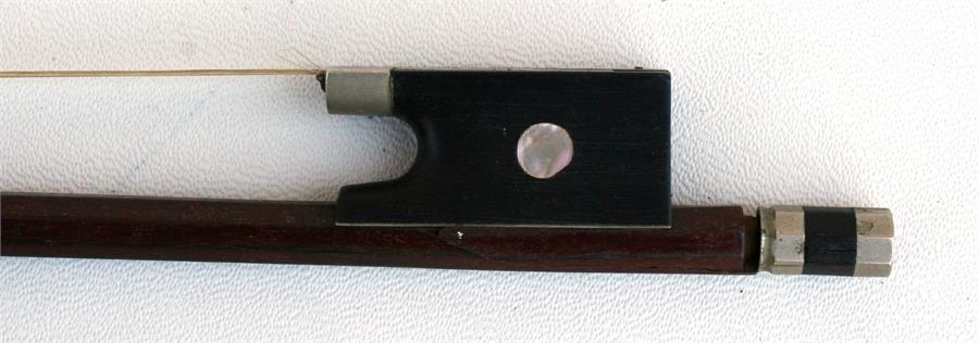 A one-piece back three quarter size violin & bow, 56cms (22ins) long, cased. - Image 3 of 8