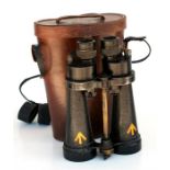 A pair of WWII Barr & Stroud military binoculars, cased.