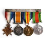 A mounted as worn WWI medal trio named to 13457 Private G. Price of the South Lancashire Regiment