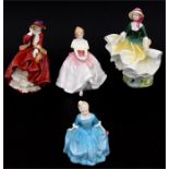 A group of Royal Doulton figures, to include Top O' the Hill HN1834; Marie HN3357; A Child from