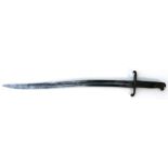 A rare British 1865 Whitworth bayonet (of similar form to the Enfield Volunteer bayonet but with a
