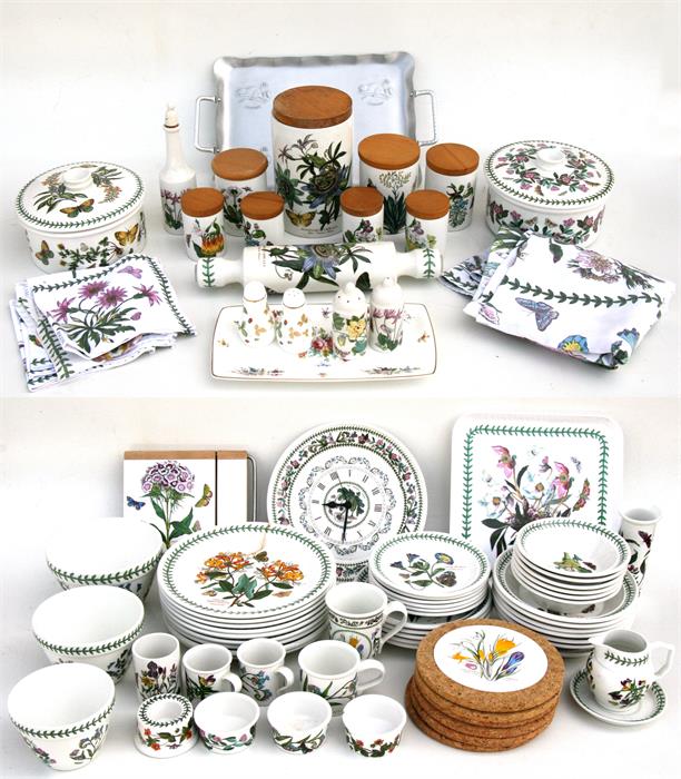 A large quantity of Portmeirion Botanic Garden pattern dinnerware, to include dinner plates, storage