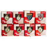 Eight wall plaques or shields including six post 1953 Royal Air Force in their original boxes