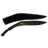 A huge Kukri in its scabbard with a blade length 69cms (27.25ins) Condition Report The scabbard is