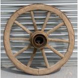 A ten spoke cart wheel, 81.2cms (32ins) diameter.