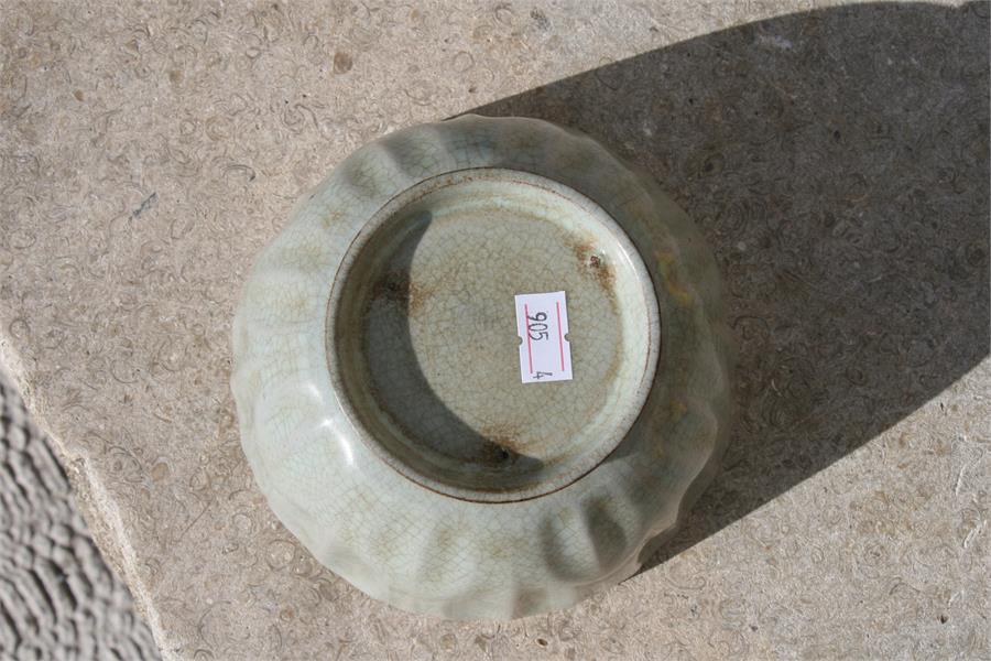A Chinese crackle glaze footed bowl, 14cms (5.5ins) diameter. Condition Report Very good condition. - Image 2 of 2