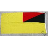 An original cotton flag to the Malaysian State of Negeri Sembilan. 81cms by 182cms (32ins by