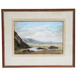 Aubrey Phillips (RWAPS) - View of Newhaven, Pembrokeshire - signed lower right, pastel, framed &