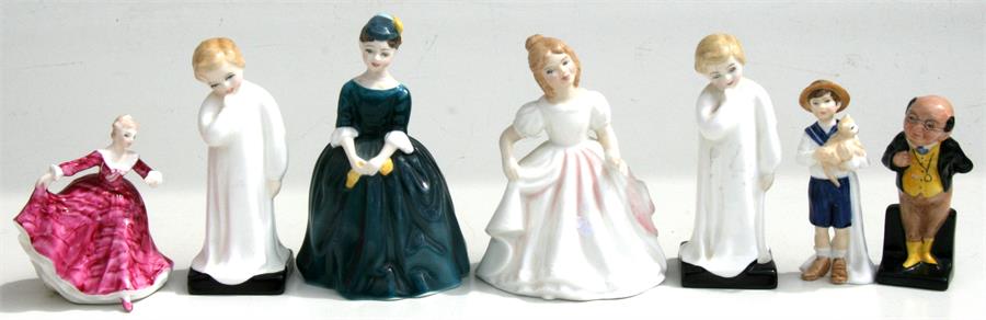 Seven Royal Doulton figures to include 'Amanda' HN2996; 'Cherie' HN2341; 'Kirsty' HN3213; '