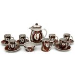 An Allen Caiger-Smith Aldermaston Pottery coffee set.