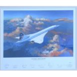 Timothy O'Brien - Concorde, Simply the Best - limited edition print, signed by seven Concorde