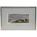 Modern British - Country Landscape - indistinctly signed lower left, watercolour, framed & glazed,