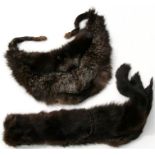 Two mink fur stoles.