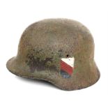 A WWII German helmet.