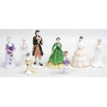 A group of eight Coalport figures to include 'Alison', 'Thoughts', 'Janet' & 'Anthea' (8).