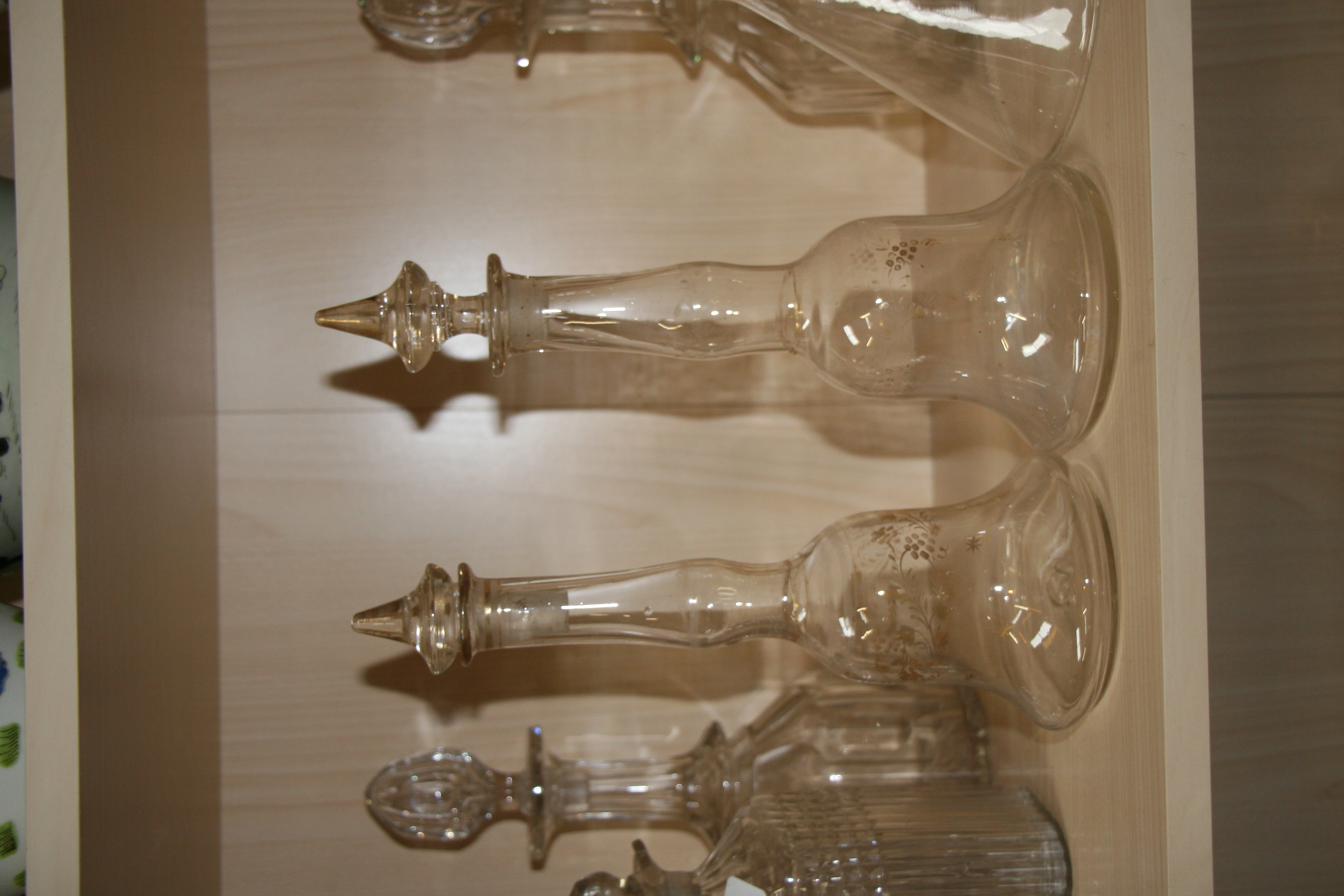 A pair of Victorian mallet shaped decanters, 27cms (10.5ins) high; a quantity of other decanters and - Image 2 of 8