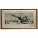 William Lionel Wyllie (1851-1931) - The Battle of Trafalgar - etching, framed & glazed, 86 by