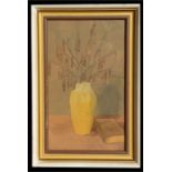 Modern British - Still life of Pussy Willow in a Vase - watercolour, framed & glazed, 22cms by