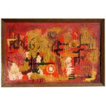 Bernard Duras (mid 20th century School) - Abstract - signed & dated '67 lower left, oil on board,