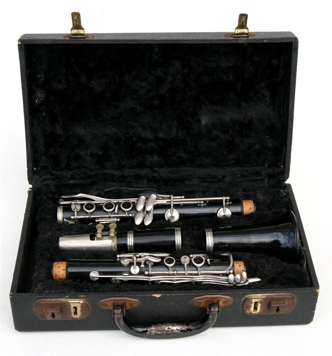 An Embassy clarinet by Besson of London, model no. 204782, cased.