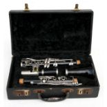An Embassy clarinet by Besson of London, model no. 204782, cased.