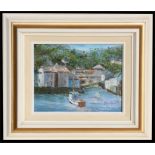 Rossini - Continental Harbour Scene - signed lower right, oil on board, framed & glazed, 24 by 29cms