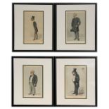 A group of four Victorian Vanity Fair Spy prints - The Devon Sunset, Senior Equerry, The Indian
