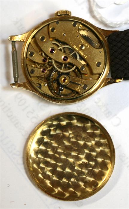 An 18ct gold cased gentleman's Longines wristwatch, the silvered dial with baton and Arabic - Image 4 of 5