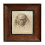 Early 19th century School - Head Portrait of an Elderly Gentleman - indistinct label to verso dating