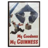 A reproduction Gilroy Guinness advertising poster 'My Goodness My Guinness', framed & glazed, 50