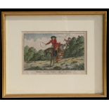William Davison (British 1781-1858) - How To Do Things By Halves - hand-coloured engraving, framed &