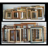 A large quantity of picture frames.