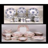 A Wedgwood Malabar pattern part dinner & tea service; together with a Johnson Brothers Indies
