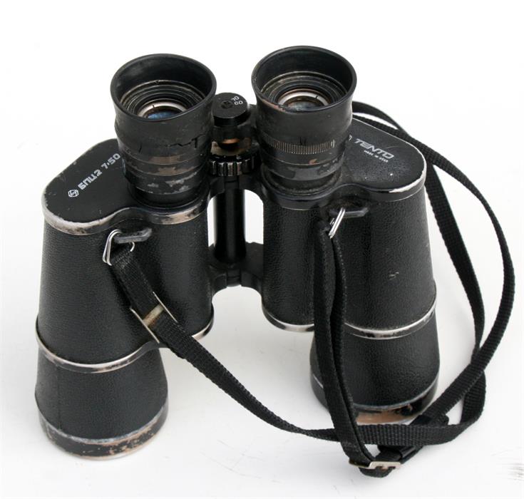 A pair of Russian Tento binoculars.