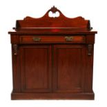 A Victorian mahogany chiffonier, 106cms (41.75ins) wide.