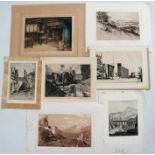 A quantity of unframed etchings, to include Henry MacBeth-Raeburn (1860-1947), Joseph Kirkpatrick (