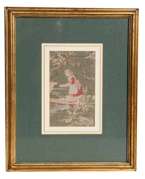 A group of 19th century Toile fragments, framed & glazed (4). - Bild 2 aus 3